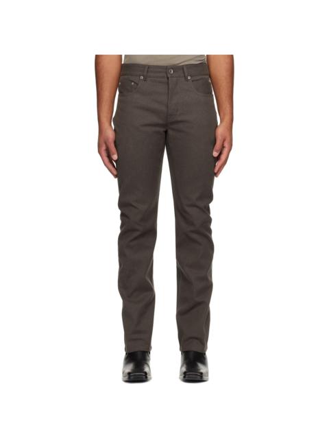 Rick Owens Brown Concordians Headon Jeans