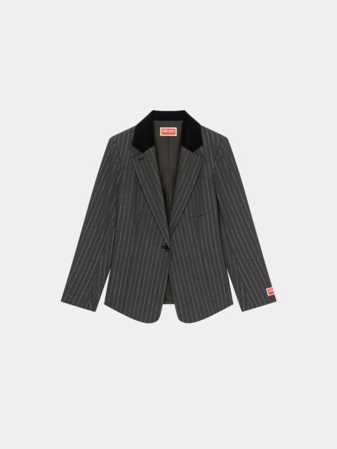 KENZO Striped fitted suit jacket