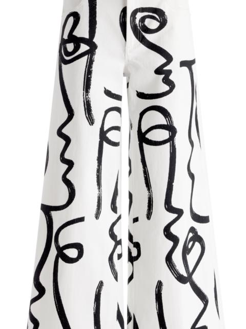 Alice + Olivia A+O X KOKETIT TRISH MID RISE BAGGY JEAN