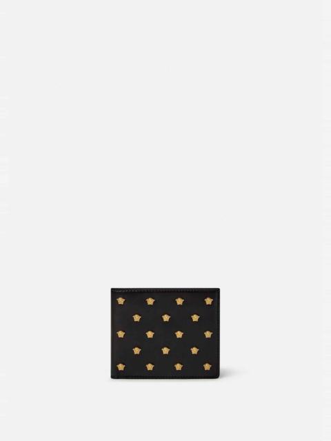 VERSACE Medusa Stud Leather Bifold Wallet