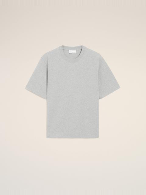 AMI Paris GREY COTTON AMI DE COEUR EMBOSSED T-SHIRT