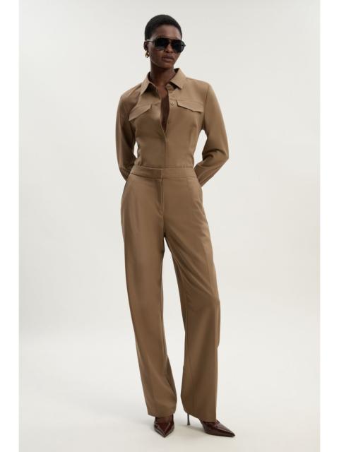 KAREN MILLEN Viscose Blend Tailored Tapered Leg Trouser