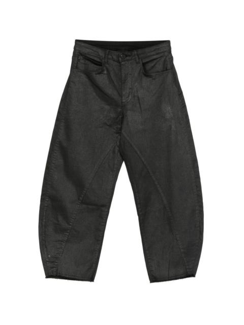 thom/krom belt-loop coated trousers
