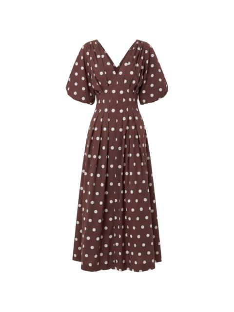 NICHOLAS Vicky polka-dot maxi dress