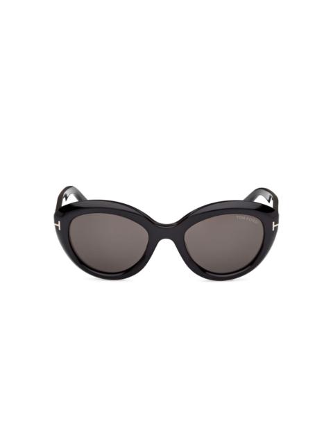 TOM FORD round-frame T-logo sunglasses