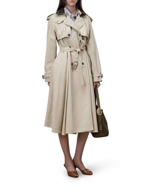Dior BEIGE COTTON AND SILK GABARDINE TRENCH COAT