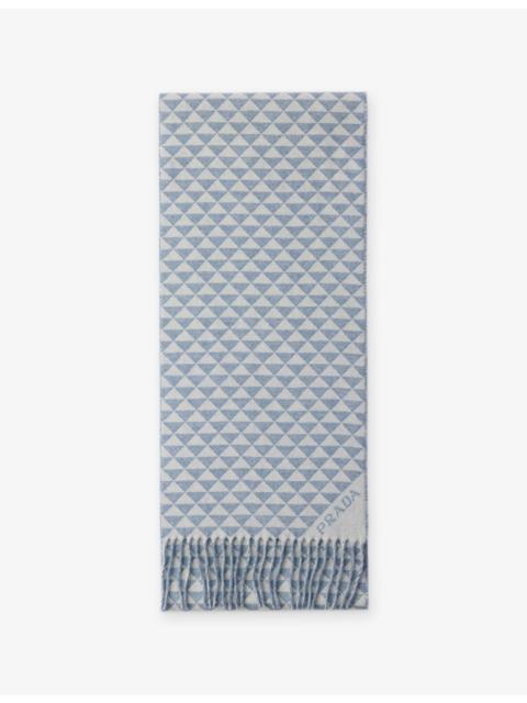 Prada Symbole Wool and Cashmere Scarf