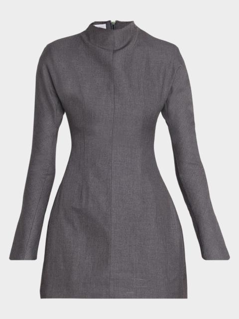 AEXAE Contoured Turtleneck Mini Dress