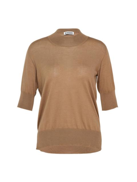Jil Sander Superfine Cashmere Mock Neck Sweater