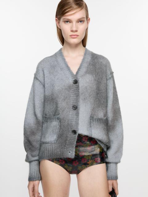 Acne Studios Cardigan sprayed finish - Anthracite grey