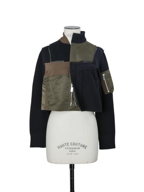 sacai Nylon Twill x Knit Blouson