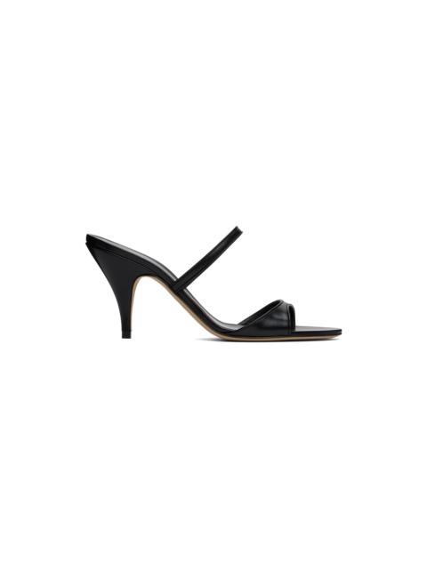 The Row Black Vika Heeled Sandals