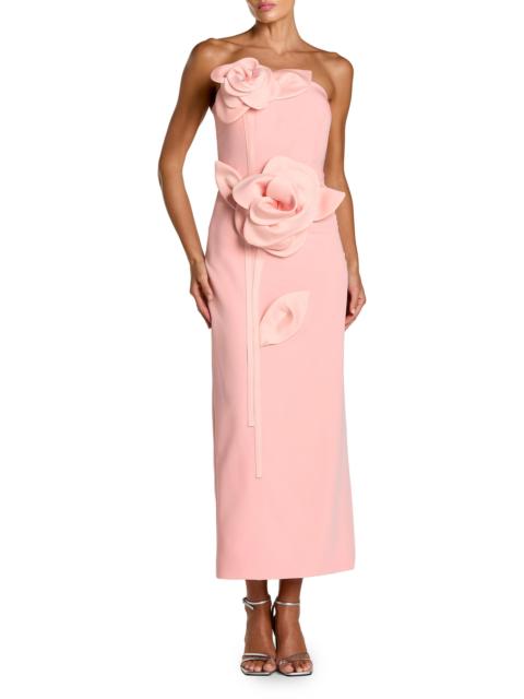 MAC DUGGAL Women's Floral Crepe Strapless Maxi Dress - Blush