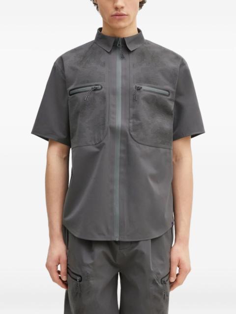 ALPHA INDUSTRIES zip-up perforated shirt