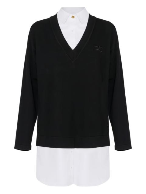 ELISABETTA FRANCHI layered sweater dress