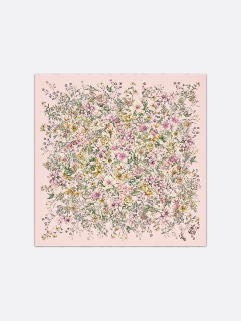 Dior D-Floral 90 Square Scarf