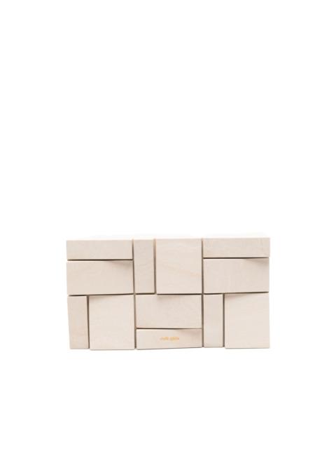 Cult Gaia Galleria geometric-block clutch bag