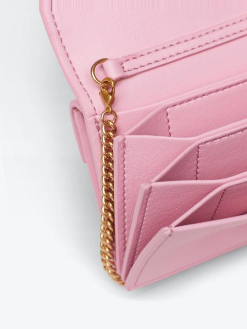 Nanushka THE CONCERTINA MINI - Alt-nappa chain-trimmed cardholder - Pink
