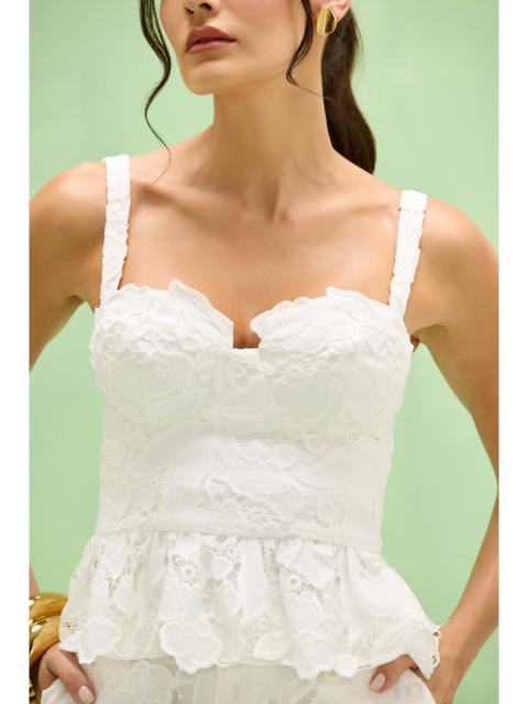 PatBO MYSIE LACE PEPLUM TOP