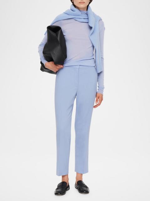 JOSEPH Vilar Cropped Straight-Leg Crepe Pants