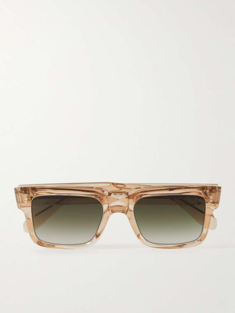 CUTLER AND GROSS Sand Crystal D-Frame Acetate Sunglasses