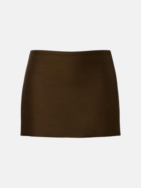 KHAITE Jett wool and silk cady miniskirt