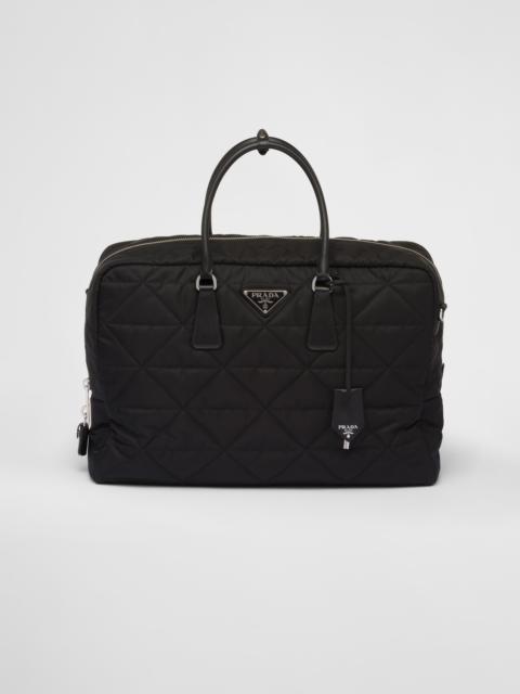 Quilted Re-Nylon travel bag