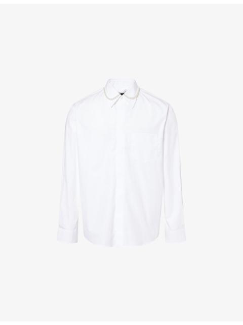 Simone Rocha Pearl-Embellished Cotton Shirt