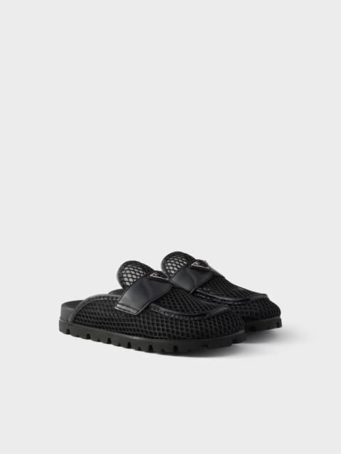 Prada Mesh fabric mules