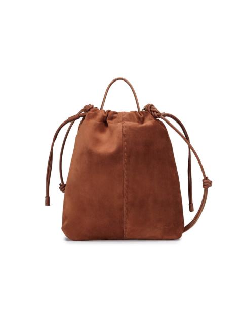 Santoni Brown suede crossbody bag