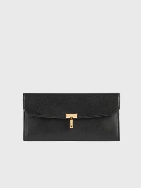 TOTEME T-lock leather wallet black