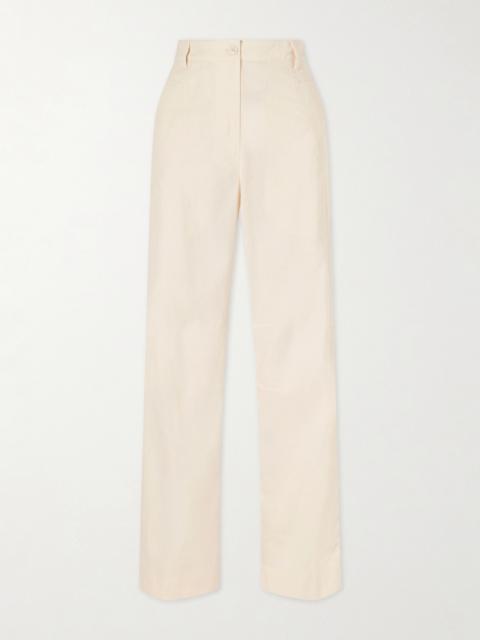 Dries Van Noten Pincks Wide-leg Cotton-poplin Pants