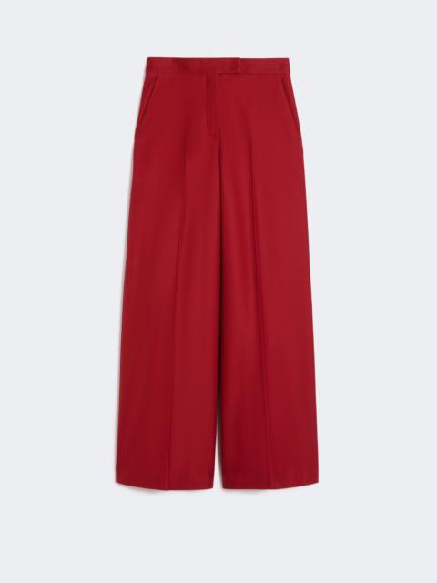 Max Mara RITO Cotton gabardine jersey trousers - RED