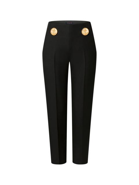 Louis Vuitton Oversized Anchor Button Dressy Pants