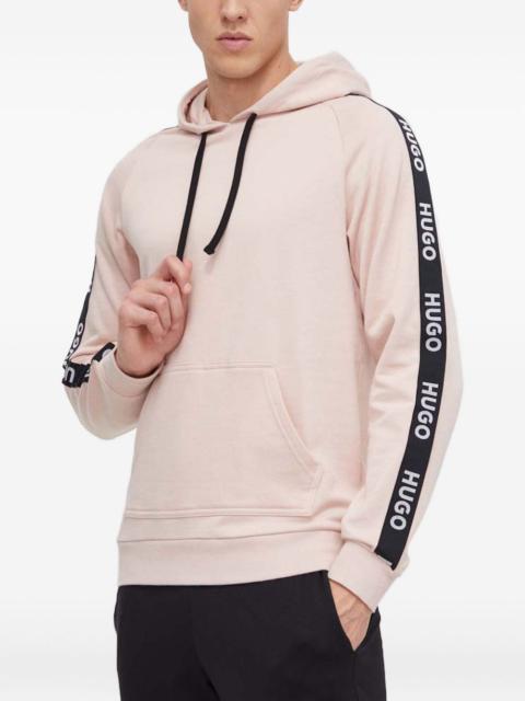 HUGO logo-tape hooded sweatshirt