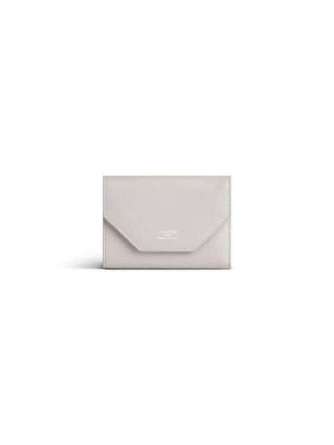 BALENCIAGA Women's Envelope Compact Wallet With Card Holder  in Greige