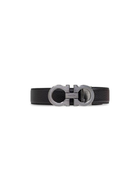 FERRAGAMO FERRAGAMO Black Double Adjustable Reversible Belt New & Auth