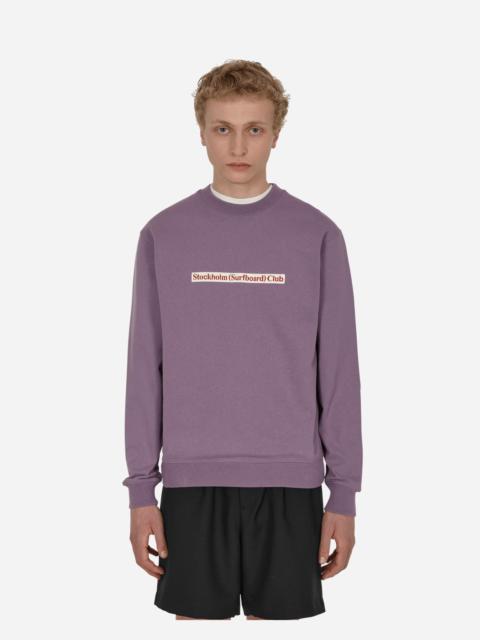 Stockholm Surfboard Club Logo Crewneck Sweatshirt Purple