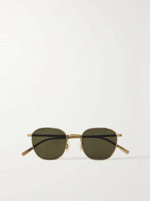 Oliver Peoples Rynn round-frame gold-tone sunglasses