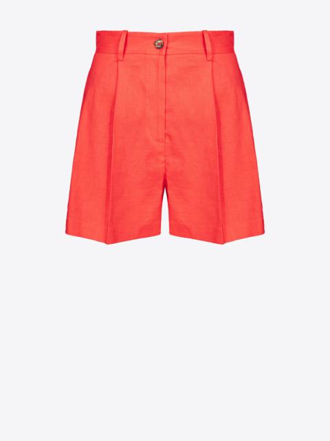 PINKO TAILORED LINEN SHORTS