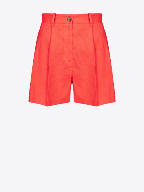 PINKO TAILORED LINEN SHORTS