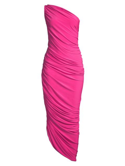 NORMA KAMALI Women's Diana Ruched One-Shoulder Gown - Rose