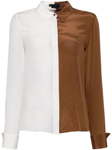 Alice + Olivia Willa color block shirt