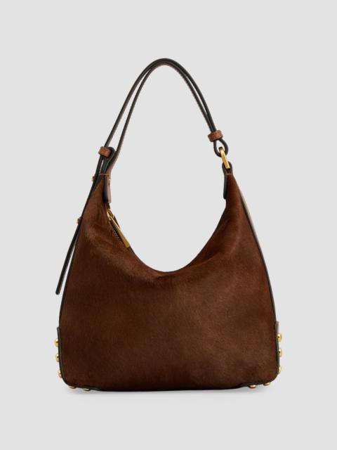 Tod's Women's Metal Dots Pony-Effect Suede Mini Bag - Mogano Caramello