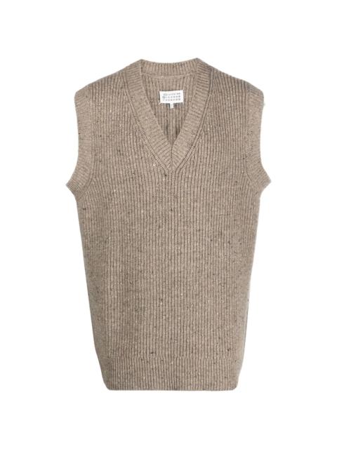 Maison Margiela V-neck knitted vest