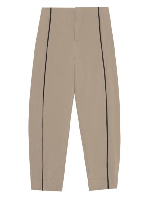 GANNI piped-detail trousers
