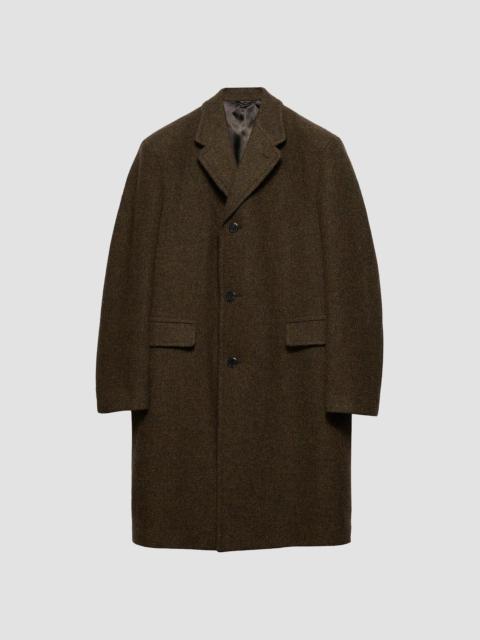 Prada Men's Single-Breasted Wool Coat - Green