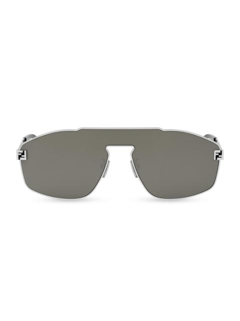 FENDI Men Sky Mask Sunglasses - Palladium Grey Mirror
