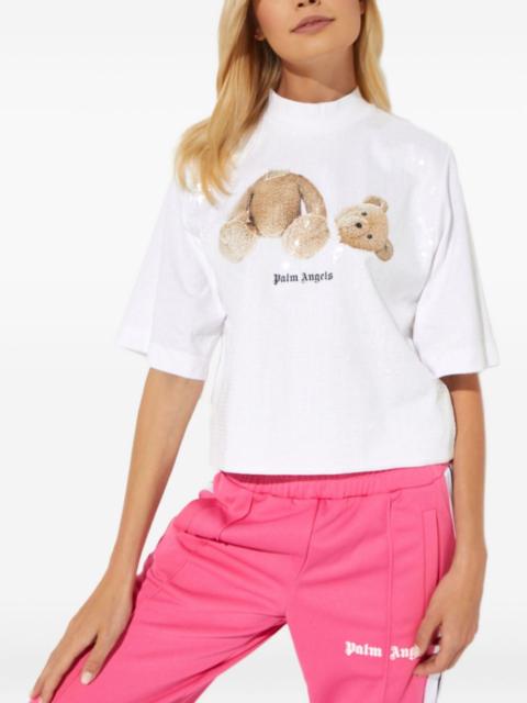 Palm Angels bear-print crop top