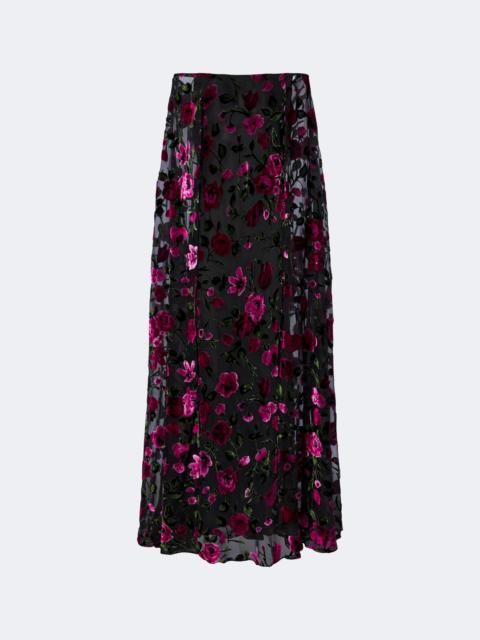 RODARTE Caped floral devoré velvet gown